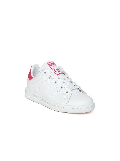 

ADIDAS Originals Kids White Stan Smith C Leather Sneakers