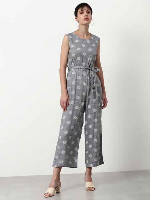 

abof Printed Basic Jumpsuit, Green