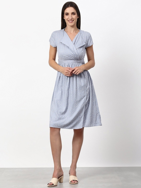 

abof Lavender Printed Wrap Dress