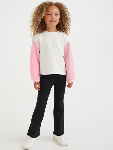

H&M Girls Black & Pink Solid Cotton Co-Ords