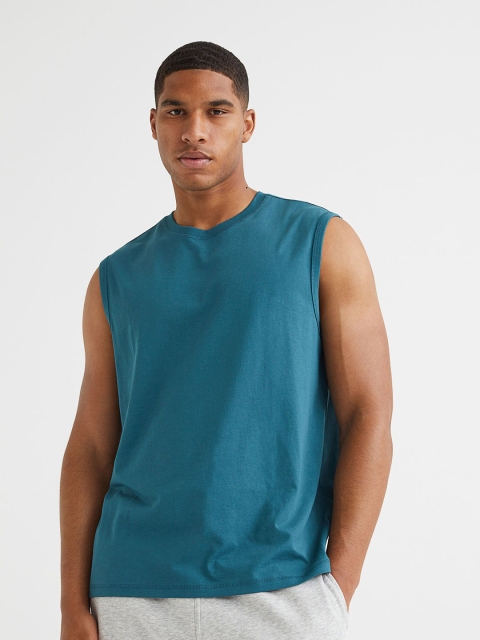 

H&M Turquoise Blue Regular Fit COOLMAX Top