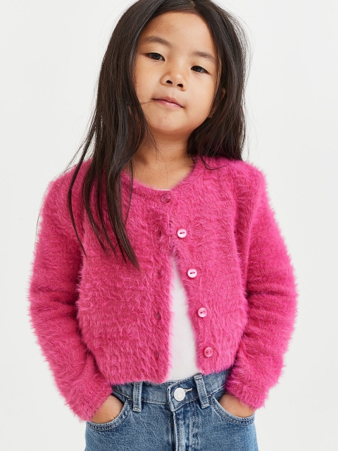 

H&M Girls Pink Fluffy Cardigan