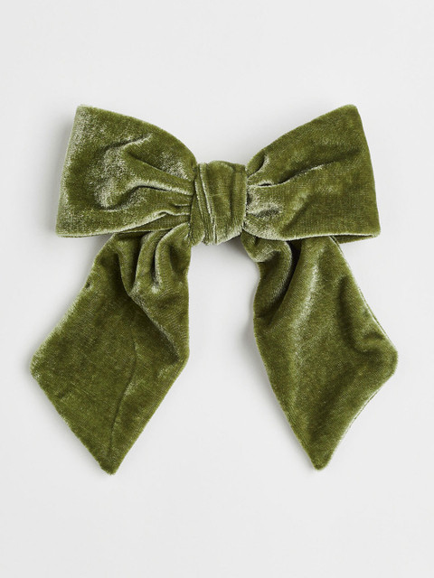 

H&M Women Green Solid Bow-Decorated Hair Clip