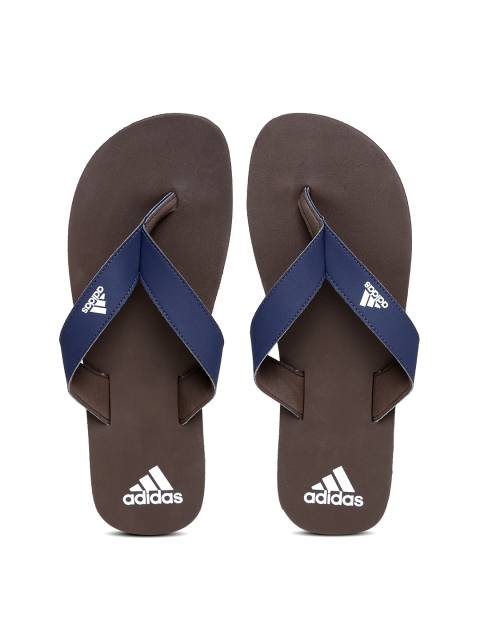 

ADIDAS Men Navy & Brown EEZAY Maxout Flip-Flops, Navy blue
