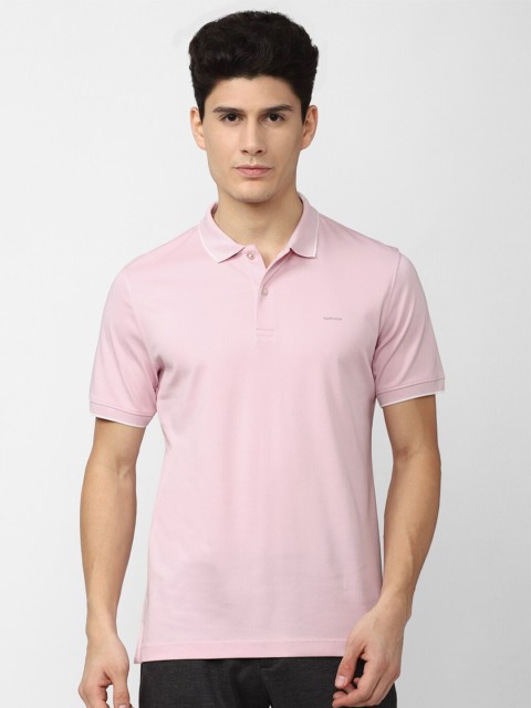 

Van Heusen Men Pink Polo Collar T-shirt
