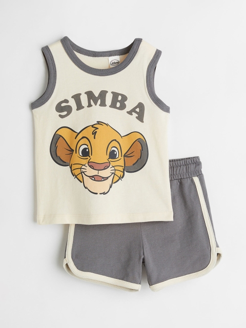 

H&M Boys Grey 2-piece printed set