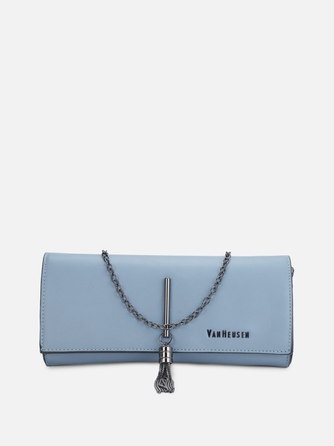 

Van Heusen Woman Blue Solid Envelope Clutch