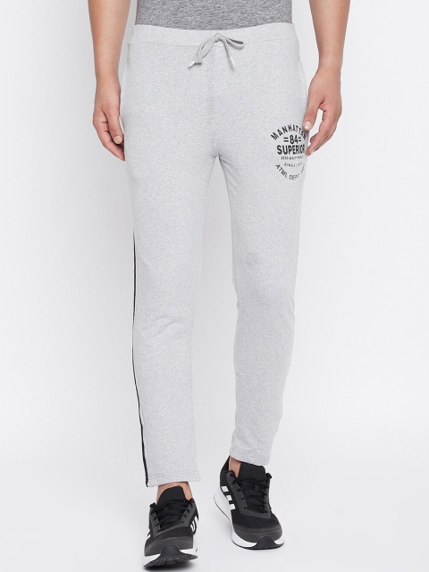 

THE MILLION CLUB Men Grey Regular Fit Printed Track Pants