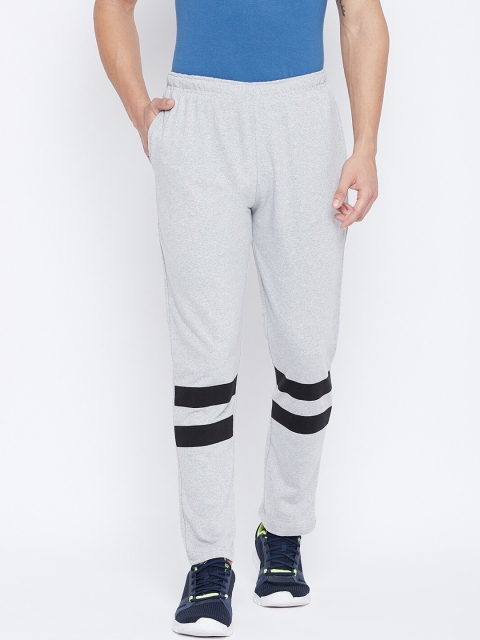 

THE MILLION CLUB Men Grey Regular Fit Striped Track Pants