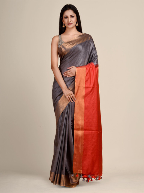 

Arhi Grey & Red Zari Saree