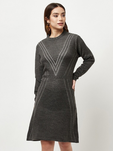 

Knitstudio Printed Wool Tunic, Grey