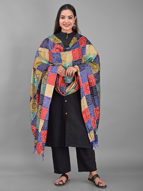 

Apratim Printed Bandhani Dupatta, Blue
