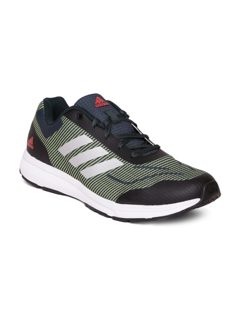 

ADIDAS Men Fluorescent Green & Black Raddis Striped Running Shoes