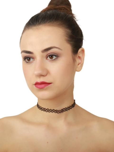 

Adwitiya Collection Women Black Choker Necklace