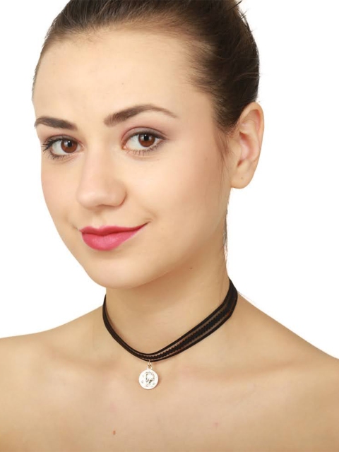 

Adwitiya Collection Women Black Choker Necklace