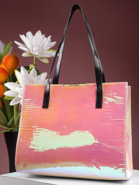 

Bag Pepper Pink Printed PU Shopper Handheld Bag with Stylish Pouch