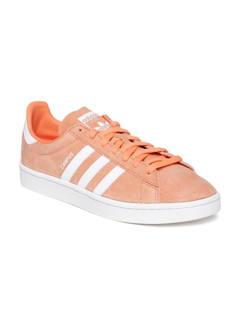 

ADIDAS Originals Men Peach-Coloured Campus Leather Sneakers