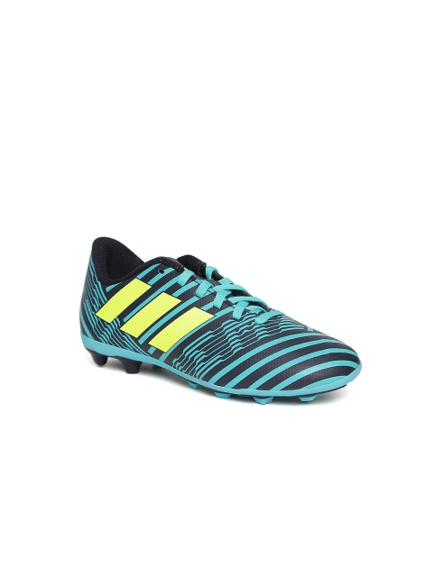 

ADIDAS Boys Navy & Teal Blue NEMEZIZ 17.4 FXG J Printed Football Shoes, Navy blue