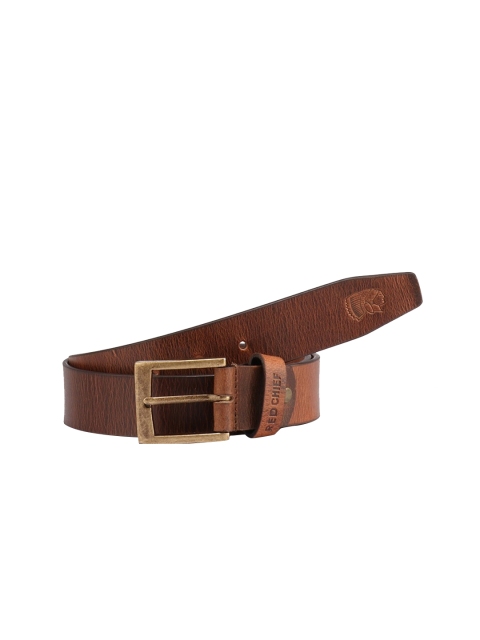 

Red Chief Men Brown Textured Leather Belt