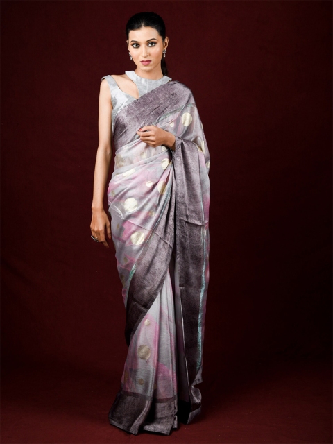 

Exclusiva Purple & Pink Brasso Saree