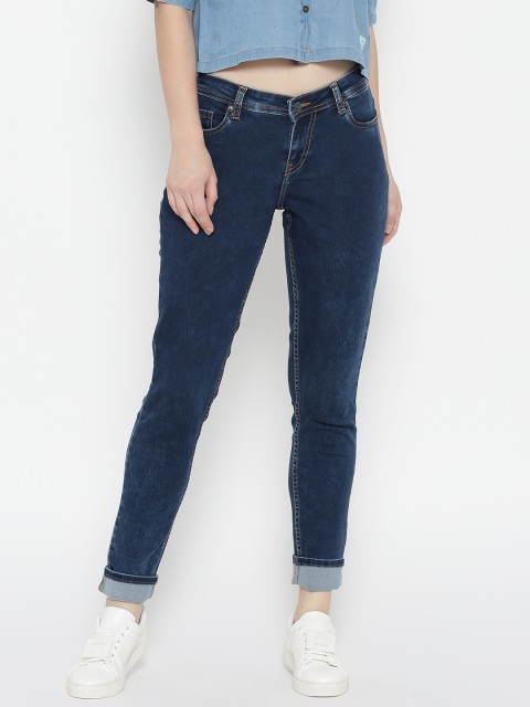 

Mast & Harbour Women Blue Skinny Fit Mid-Rise Clean Look Stretchable Jeans