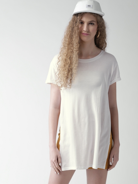 

FOREVER 21 Women White Solid Top