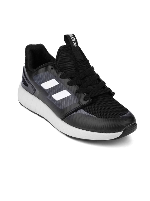 

REFOAM Men Black Mesh Running Non-Marking Shoes