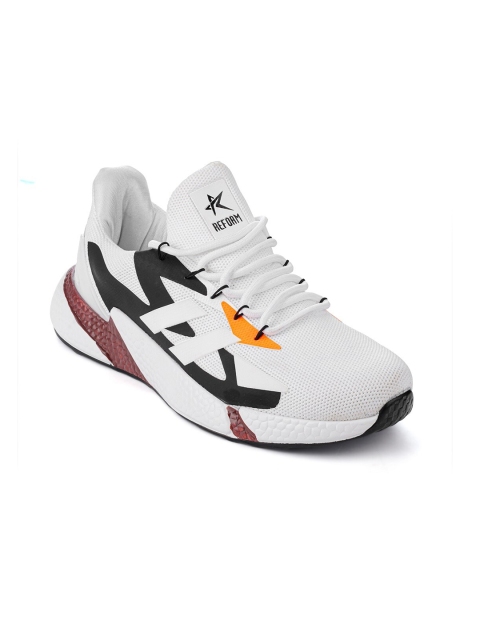 

REFOAM Men White Mesh Running Non-Marking Sports Shoes