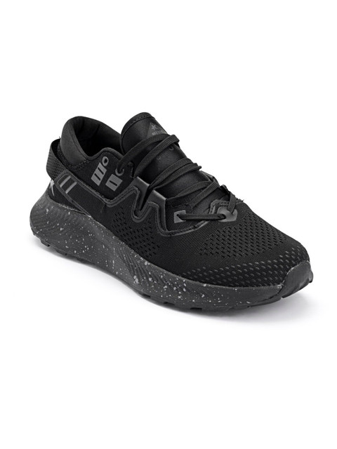 

REFOAM Men Black Mesh Running Non-Marking Sports Shoes