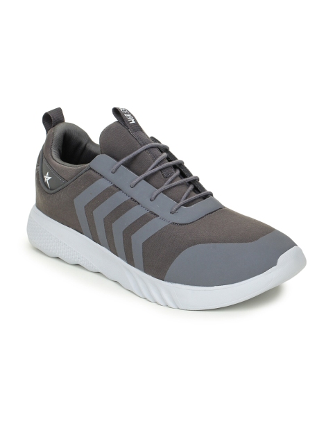 

REFOAM Men Grey Mesh Running Non-Marking Memory Foam Sports Shoes