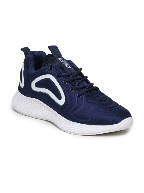 

REFOAM Men Navy Blue Mesh Running Non-Marking Sports Shoes
