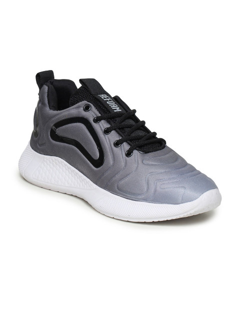 

REFOAM Men Grey Mesh Running Non-Marking Sports Shoes