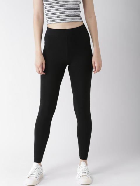 

FOREVER 21 Black Ankle-Length Leggings