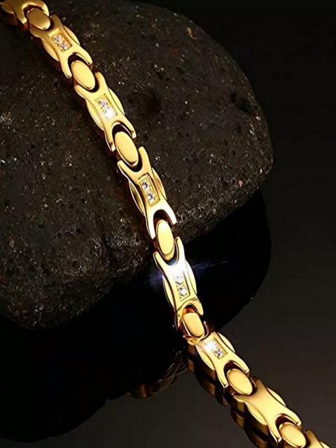 

UNIVERSITY TRENDZ Unisex Gold-Plated Link Bracelet