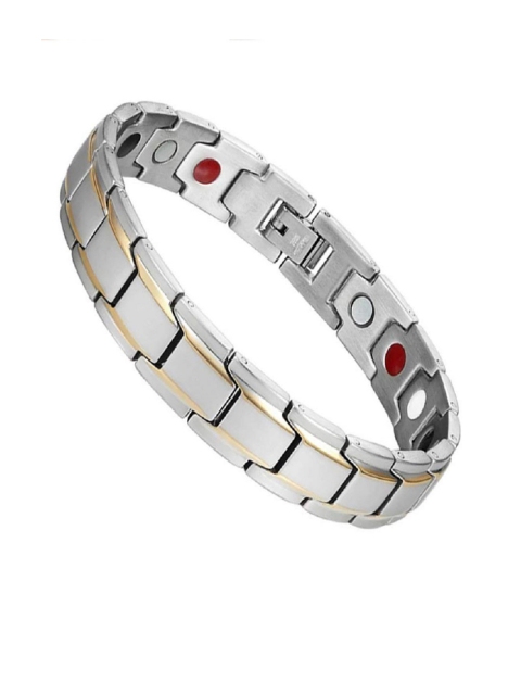 

UNIVERSITY TRENDZ Men Silver-Plated Link Bracelet