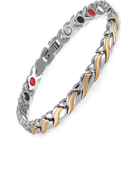 

UNIVERSITY TRENDZ Unisex Silver Plated Link Bracelet
