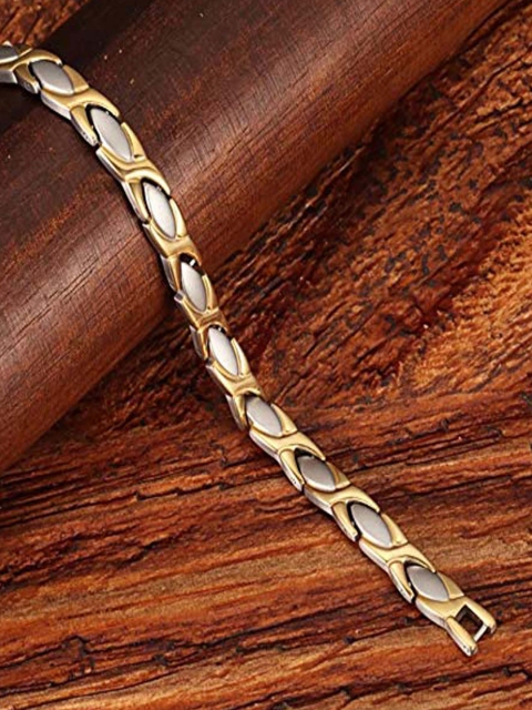 

UNIVERSITY TRENDZ Unisex Silver-Plated Link Bracelet