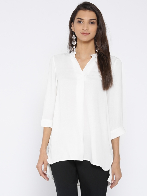 

Vero Moda Women White Solid Shirt-Style Top