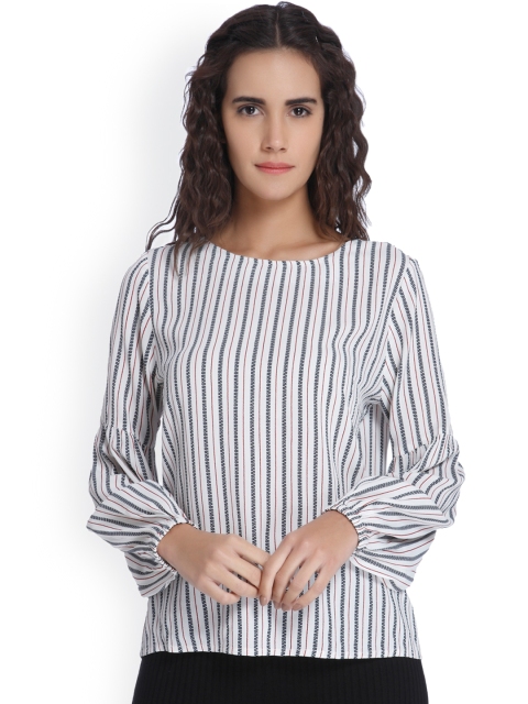 

Vero Moda Women Off-White Striped Top