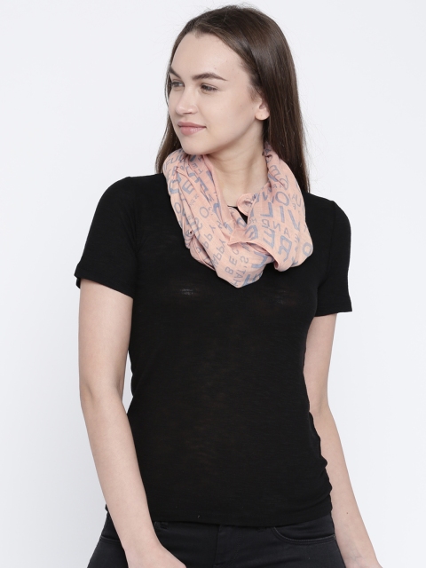 

Ayesha Girl Power Peach-Coloured Printed Scarves