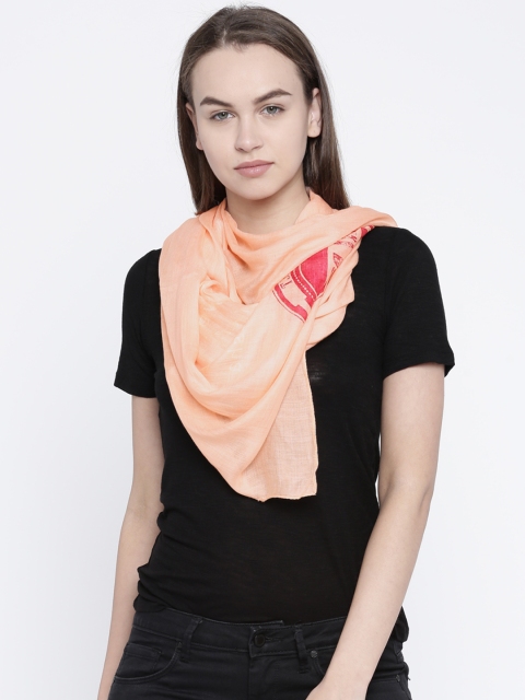 

Ayesha Girl Power Orange Printed Scarves