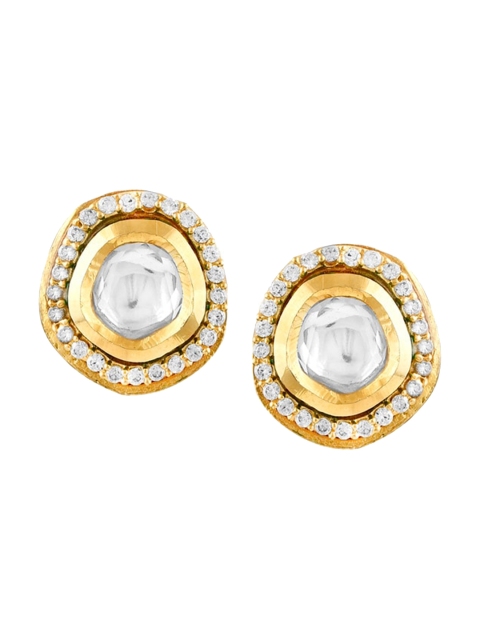 

ZILVER Gold-Plated Yellow Contemporary Studs Earrings
