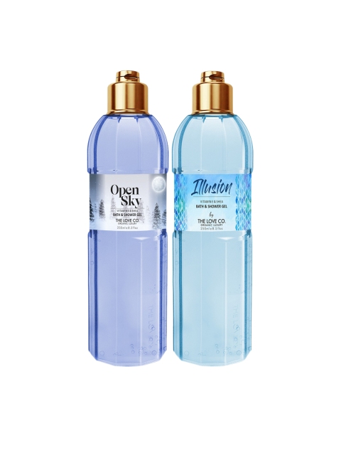 

THE LOVE CO.Set Of 2 Open Sky + illusion Bath & Shower Gel 250ml, Multi