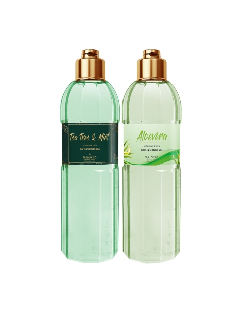 

THE LOVE CO. Set Of 2 Tea Tree & Mint And Aloevera Bath & Shower Gel 250ml, Na