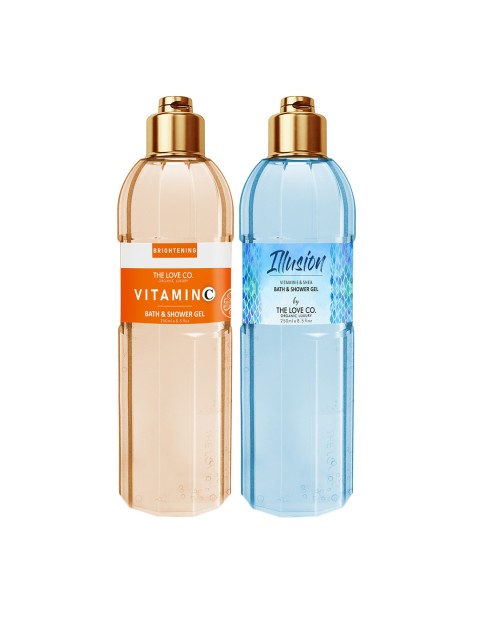 

THE LOVE CO. Orange & Blue Set Of 2 Vitamin C & illusion Bath & Shower Gel 250ml