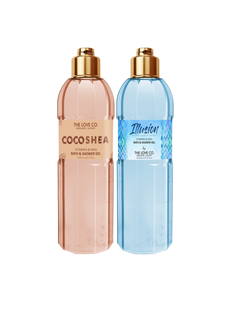 

THE LOVE CO. Set Of 2 Cocoshea + illusion Shower Gel, Transparent