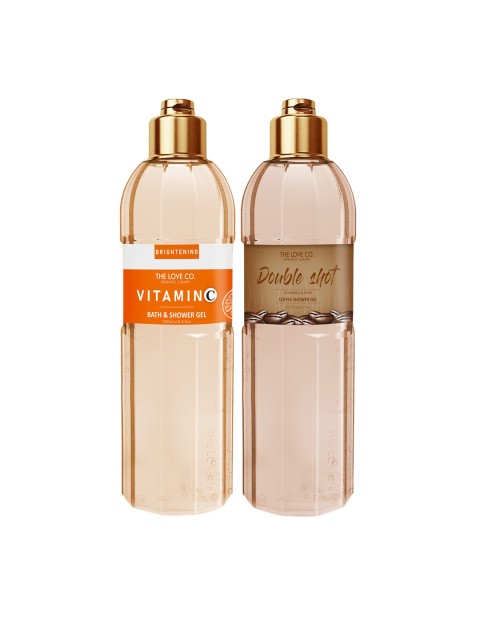 

THE LOVE CO. Set Of 2 Vitamin C and Double Shot Bath & Shower Gel 250ml, Multi
