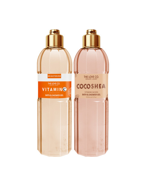 

THE LOVE CO. Set Of 2 Vitamin C & Cocoshea Bath & Shower Gel 250ml, Multi