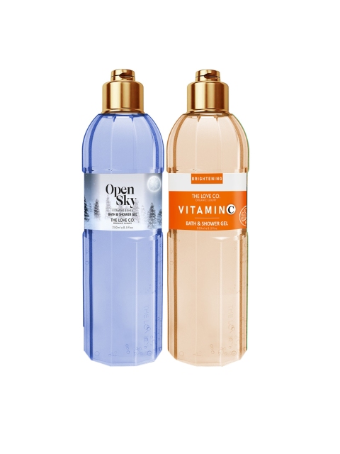 

THE LOVE CO. Set Of 2 Open Sky + Vitamin C Bath & Shower Gel, Multi