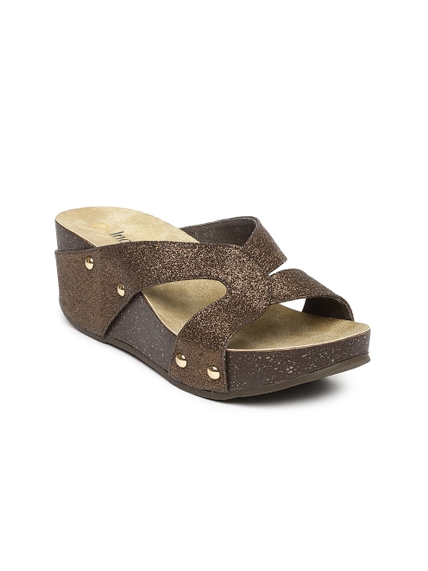 

Inc 5 Women Bronze-Toned Shimmery Wedges